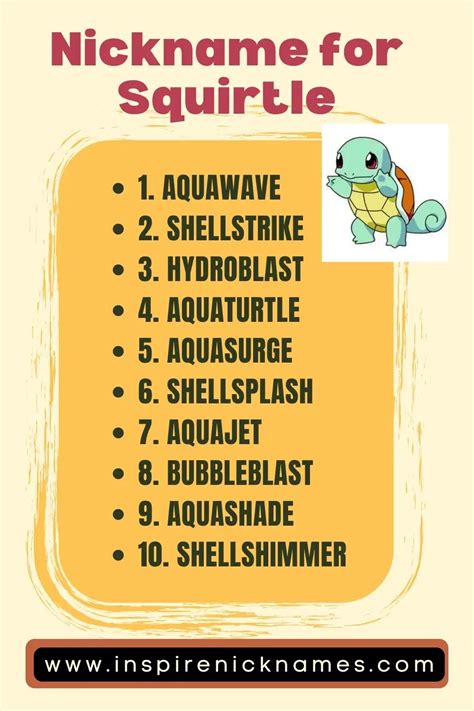 Popular Nicknames For Squirtle – Catchy And Creative Ideas